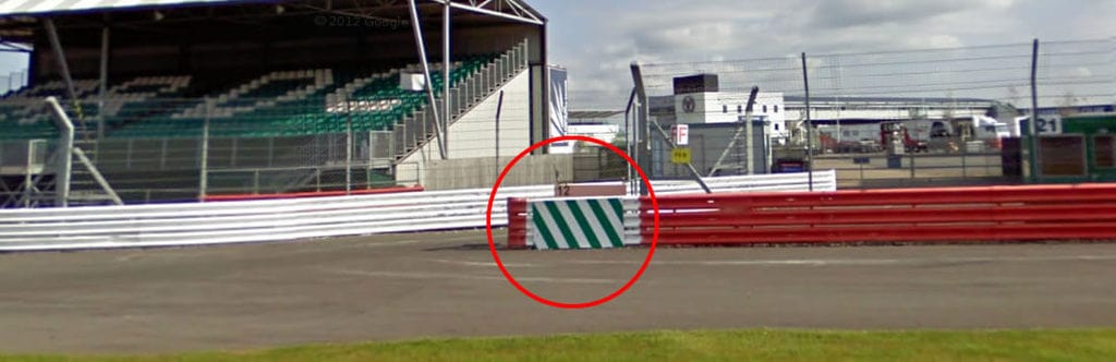 If you have to stop on circuit, try to stop near a gap in the barrier.