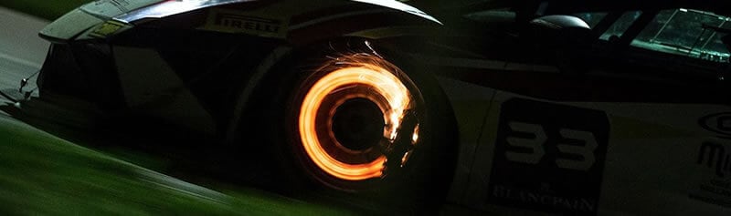 It’s unlikely you’ll have glowing carbon discs on your track day toy, but they do make for a great picture!