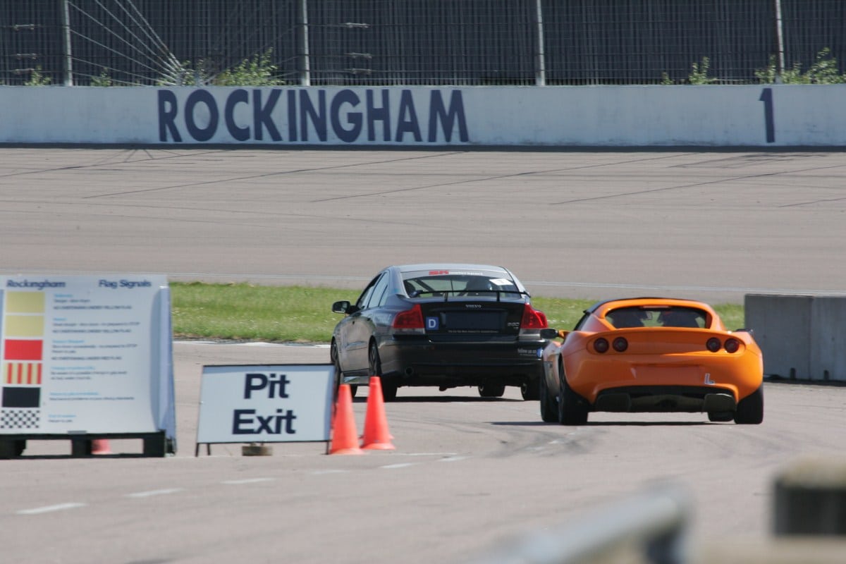 pit lane exit at Rockingham