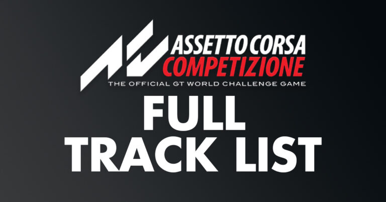 Assetto Corsa Competizione Full Track List